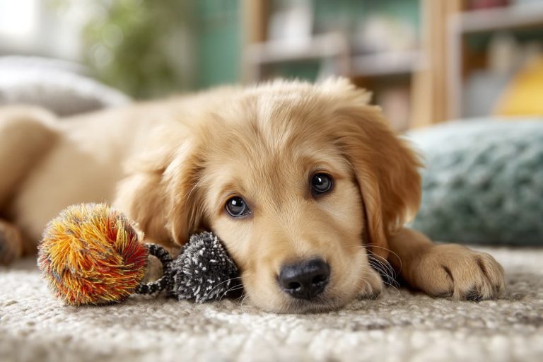 Golden Retriever biting