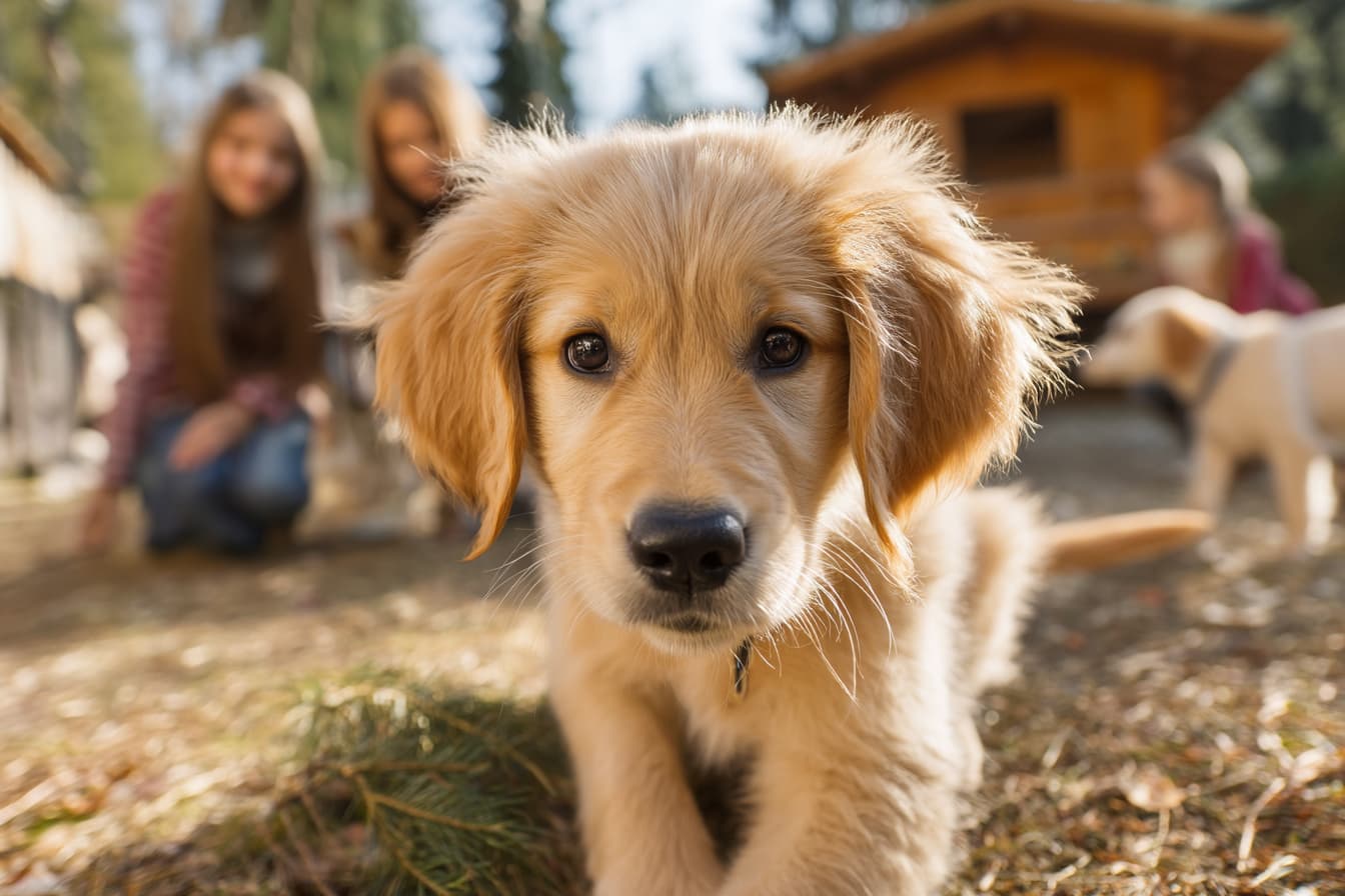 Golden Retriever puppy socialization