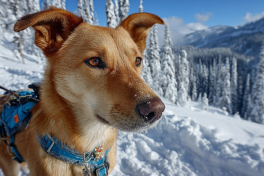 Chinook Dog As Working Sled Dog